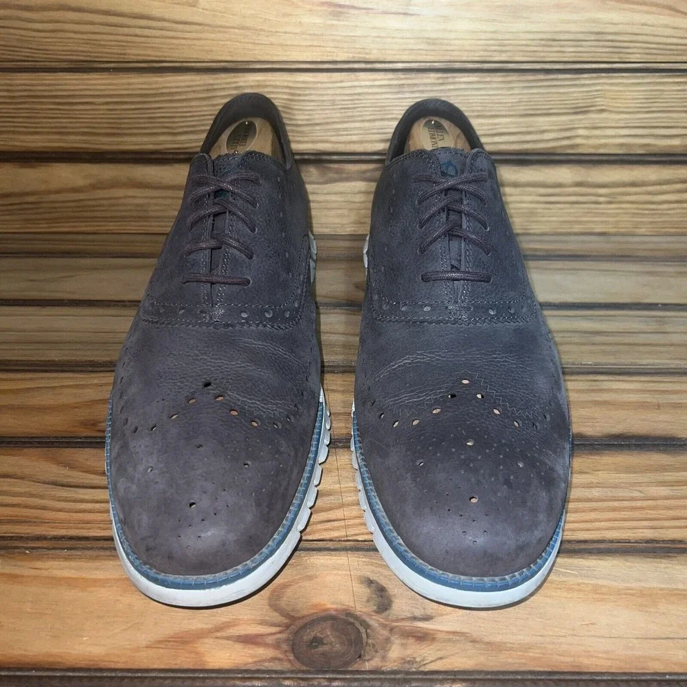 Cole Haan Zerogrand Wingtip Oxfords Mens Size 13 C29769 Brown Leather